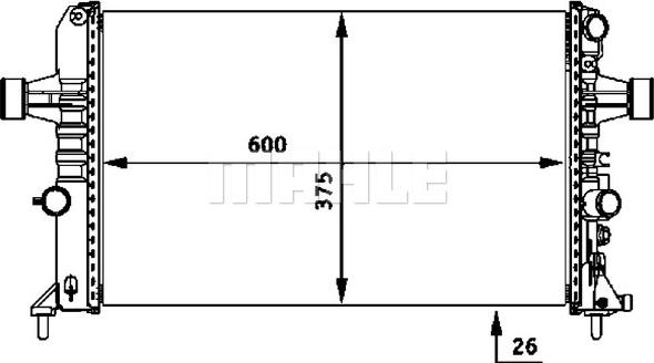 MAHLE CR 531 000P - Радіатор, охолодження двигуна avtolavka.club