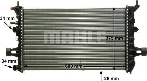 MAHLE CR 531 000P - Радіатор, охолодження двигуна avtolavka.club