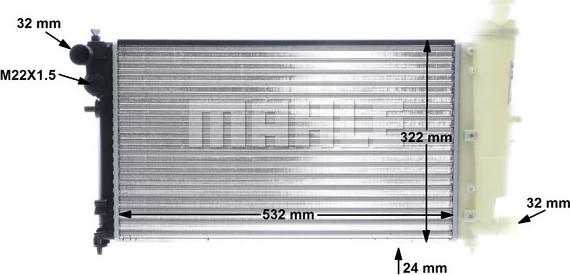 MAHLE CR 612 000S - Радіатор, охолодження двигуна avtolavka.club