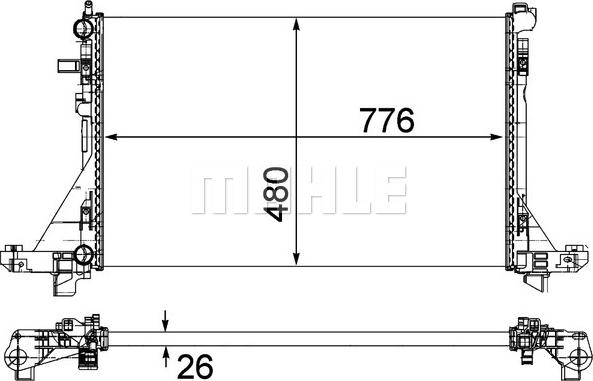 MAHLE CR 1771 000P - Радіатор, охолодження двигуна avtolavka.club