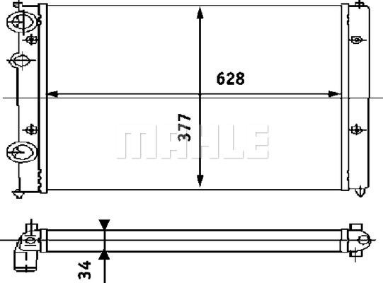 MAHLE CR 394 000S - Радіатор, охолодження двигуна avtolavka.club