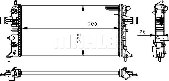 MAHLE CR 228 000S - Радіатор, охолодження двигуна avtolavka.club