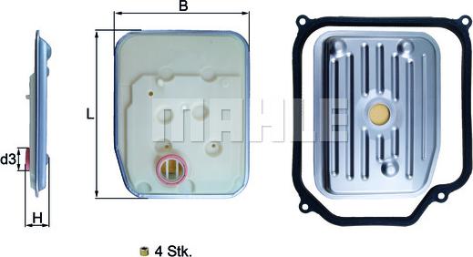 MAHLE HX 147KIT1 - Гідрофільтри, автоматична коробка передач avtolavka.club