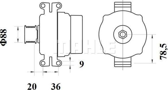 MAHLE MG 935 - Генератор avtolavka.club