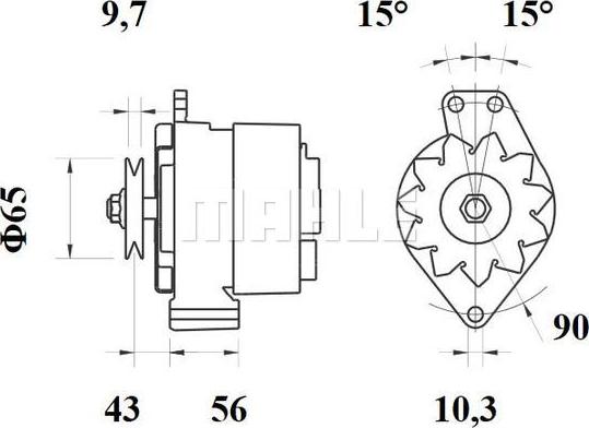 MAHLE MG 45 - Генератор avtolavka.club