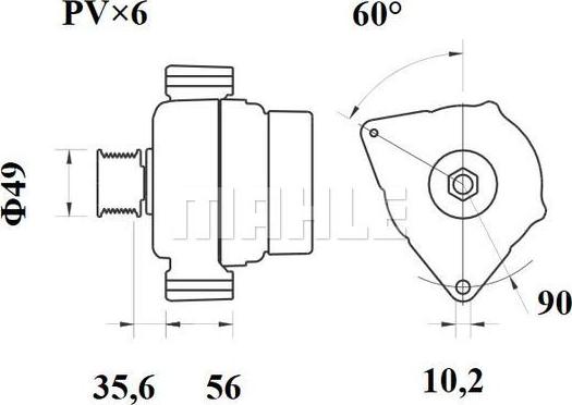 MAHLE MG 594 - Генератор avtolavka.club