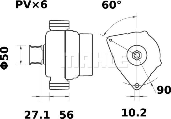 MAHLE MG 570 - Генератор avtolavka.club