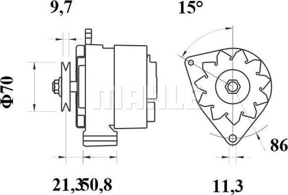 MAHLE MG 130 - Генератор avtolavka.club