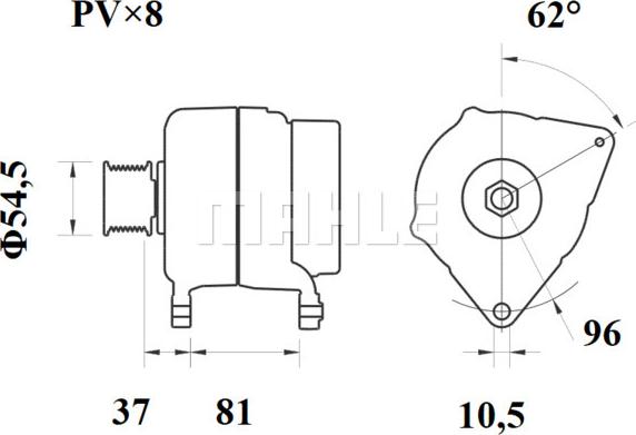 MAHLE MG 812 - Генератор avtolavka.club