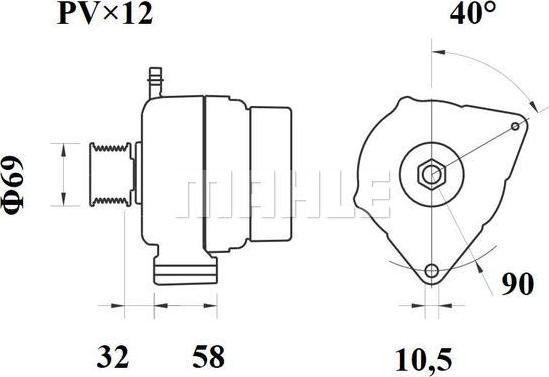 MAHLE MG 822 - Генератор avtolavka.club