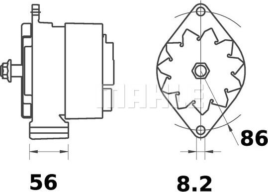 MAHLE MG 313 - Генератор avtolavka.club