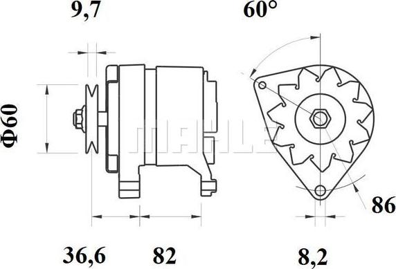 MAHLE MG 241 - Генератор avtolavka.club