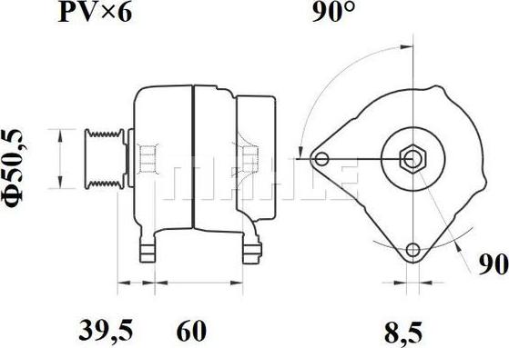 MAHLE MG 253 - Генератор avtolavka.club