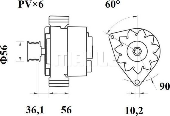 MAHLE MG 22 - Генератор avtolavka.club