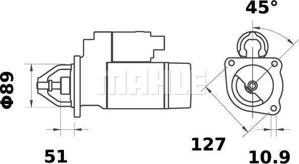 MAHLE MS 91 - Стартер avtolavka.club