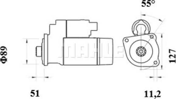 MAHLE MS 971 - Стартер avtolavka.club