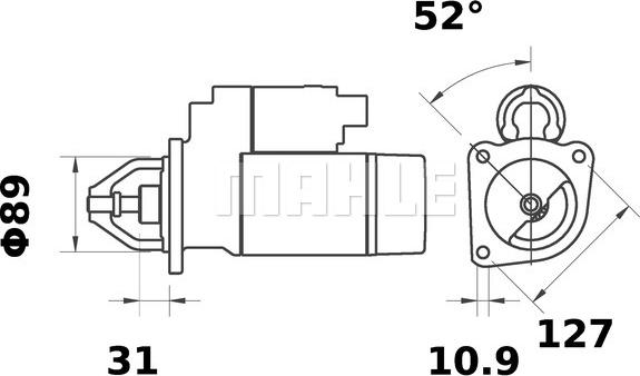 MAHLE MS 49 - Стартер avtolavka.club