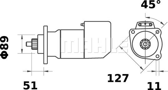 MAHLE MS 457 - Стартер avtolavka.club