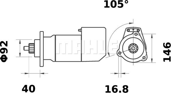 MAHLE MS 460 - Стартер avtolavka.club