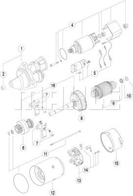 MAHLE MS 424 - Стартер avtolavka.club