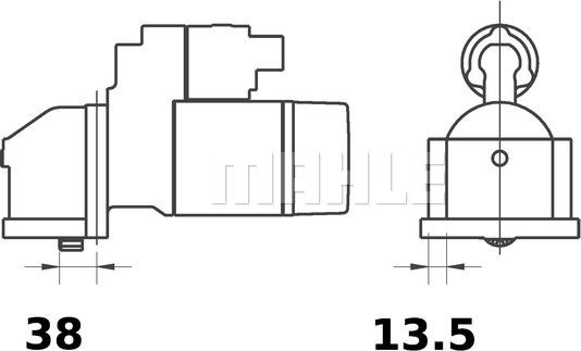 MAHLE MS 422 - Стартер avtolavka.club