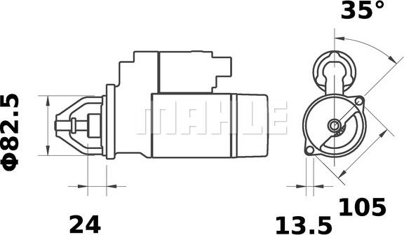 MAHLE MS 58 - Стартер avtolavka.club