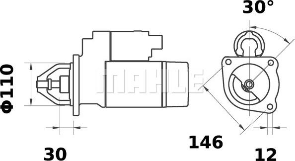 MAHLE MS 186 - Стартер avtolavka.club