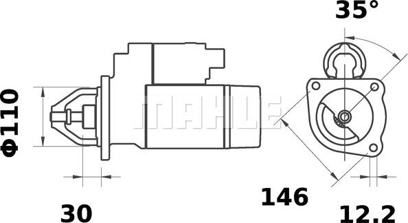 MAHLE MS 13 - Стартер avtolavka.club