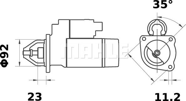 MAHLE MS 129 - Стартер avtolavka.club