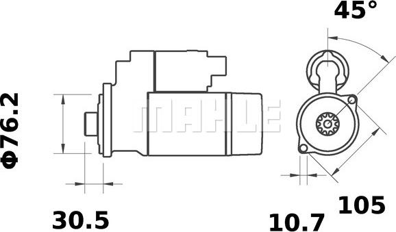 MAHLE MS 85 - Стартер avtolavka.club