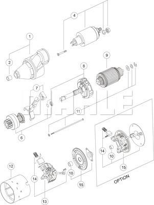 MAHLE MS 361 - Стартер avtolavka.club