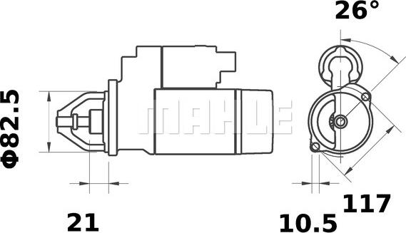 MAHLE MS 361 - Стартер avtolavka.club