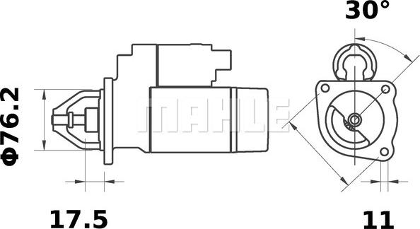 MAHLE MS 284 - Стартер avtolavka.club