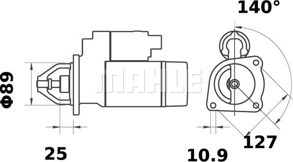 MAHLE MS 276 - Стартер avtolavka.club