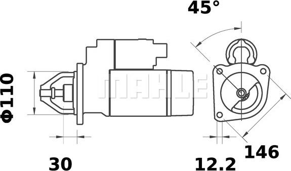 MAHLE MS 79 - Стартер avtolavka.club