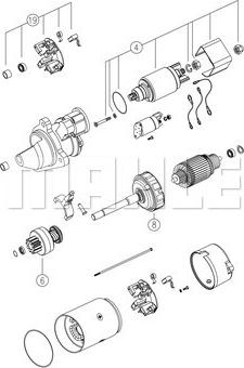 MAHLE MS 753 - Стартер avtolavka.club