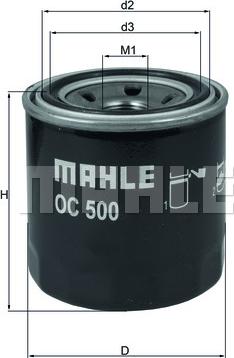 MAHLE OC 500 - Масляний фільтр avtolavka.club