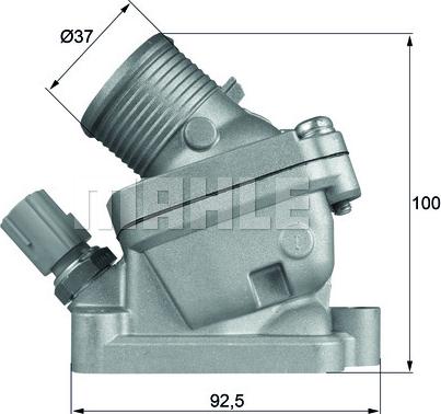 MAHLE TH 36 90D - Термостат, охолоджуюча рідина avtolavka.club