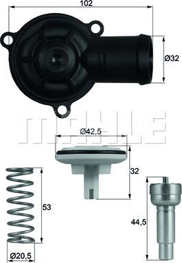 MAHLE TI 220 87D - Термостат, охолоджуюча рідина avtolavka.club