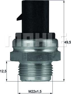 MAHLE TSW 13D - Термовимикач, вентилятор радіатора / кондиціонера avtolavka.club