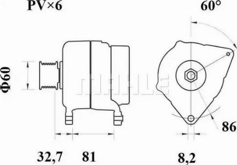 MAHLE MG 105 - Генератор avtolavka.club