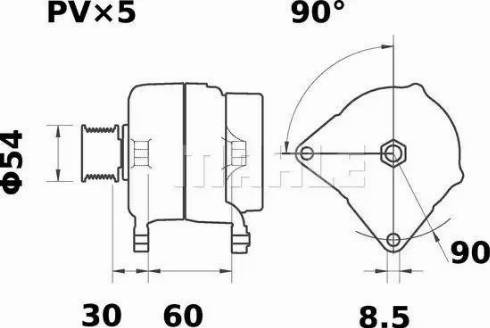 MAHLE MG 8 - Генератор avtolavka.club