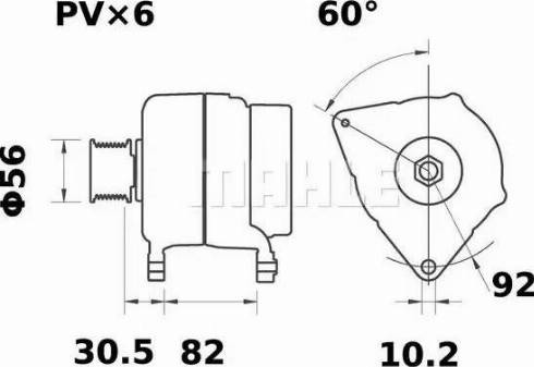 MAHLE MG 34 - Генератор avtolavka.club