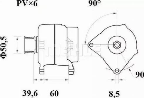 MAHLE MG 296 - Генератор avtolavka.club