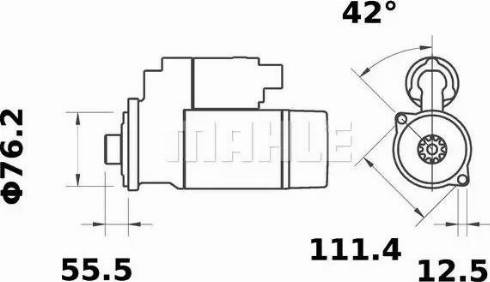 MAHLE MS 406 - Стартер avtolavka.club