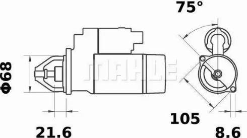 MAHLE MS 427 - Стартер avtolavka.club