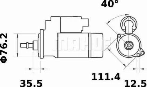 MAHLE MS 316 - Стартер avtolavka.club