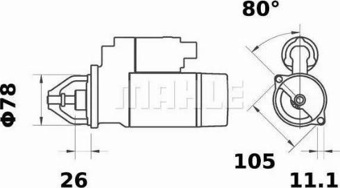 MAHLE MS 128 - Стартер avtolavka.club