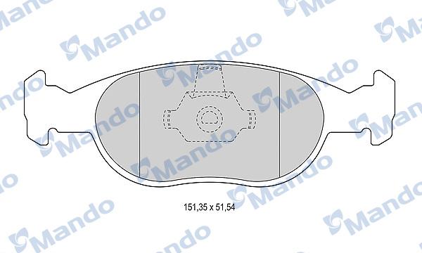 Mando MBF015499 - Гальмівні колодки, дискові гальма avtolavka.club