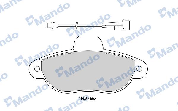 Mando MBF015497 - Гальмівні колодки, дискові гальма avtolavka.club